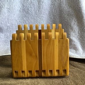 Wood napkin holder